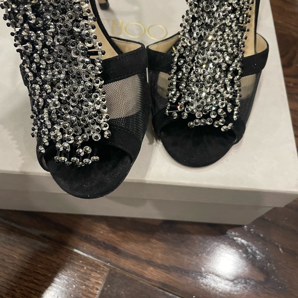 Jimmy Choo Suede Mesh Heels-38. Excellent condition. Worn once - Picture 4 of 10